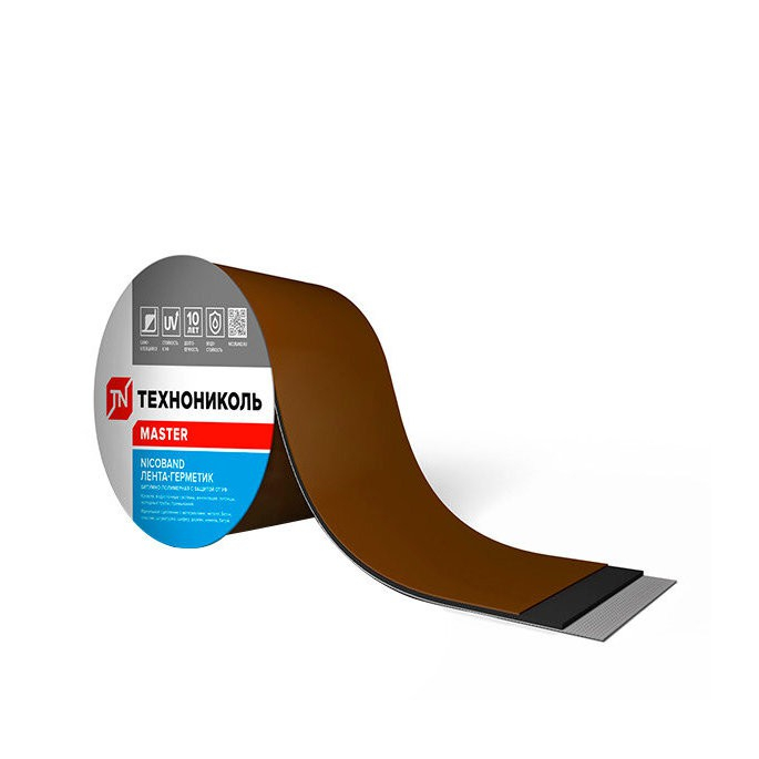 Лента гидроизоляционная Nicoband Технониколь коричневый 10см х10м